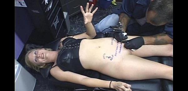  Grl Getting Tattooed Then Taken to a Ranchy Porn Theater